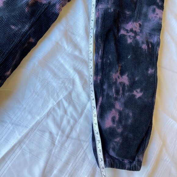 Purple Black Tie-Dye Corduroy Jogger Pants XS 100% Cotton (Teddy Fresh) - Picture 10 of 12